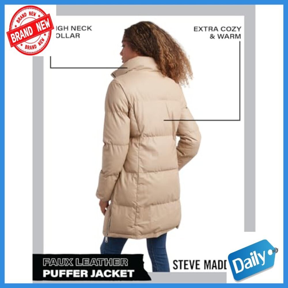 Long Puffer Jacket Weather-Resistant Insulated Winter Coat S-XL - Picture 7 of 7